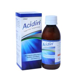 Acidin is fast acting for the relief of heartburn, acid indigestion, sour stomach, gas, bloating & gastric pain.