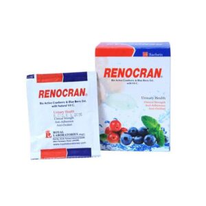 Renocran helps to prevent Urinary Tract Infections (UTI), Relieves burning, and pain and maintains a healthy Urinary Tract.