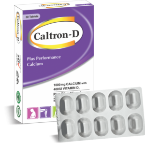 Caltron contains CALCIUM, VITAMIN D3, and other minerals. it supports healthy bones & muscles